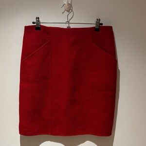 Theory Bold Red Pencil Skirt